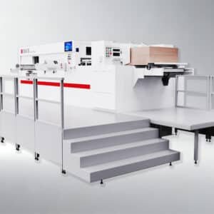 D1650YQ large format die cutter with leading edge feeder and waste stripping unit