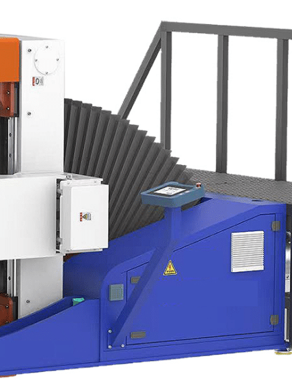 Fully Automatic Paper Pile Turner with inclined conveyor for printing industry.