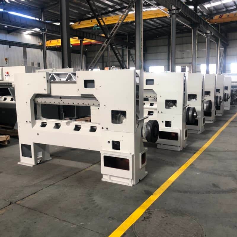 Production line of fully automatic high-speed servo paper cutting machines ready for debugging