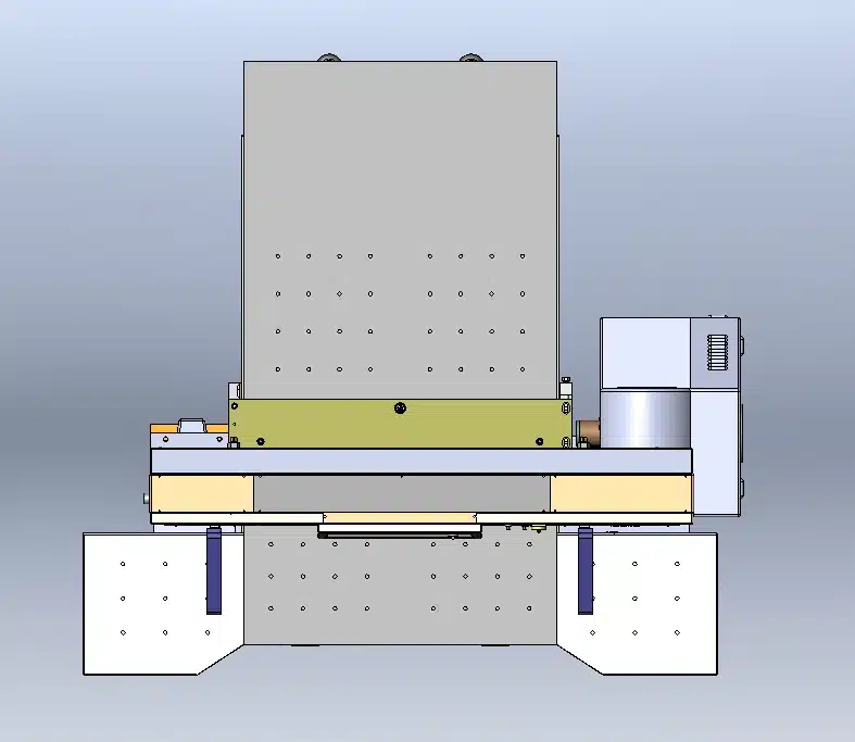 CAD design diagram of a paper cutting machine's internal mechanism