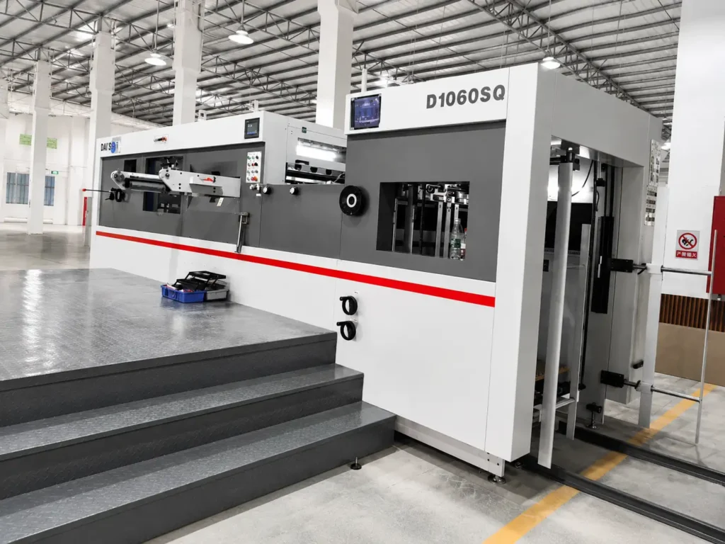 DAIS D1060SQ fully automatic die-cutting machine with servo control panel and safety features