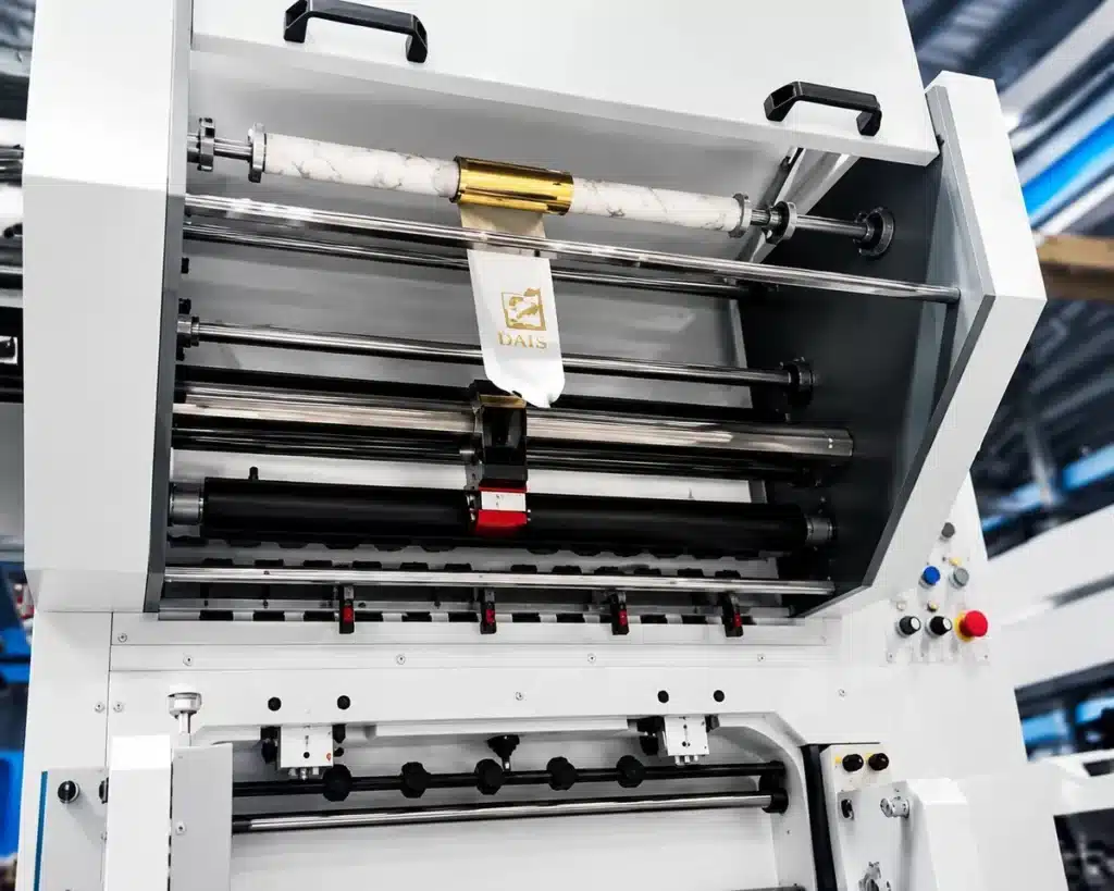 Precision foil feeding and stamping components of automatic hot stamping machine