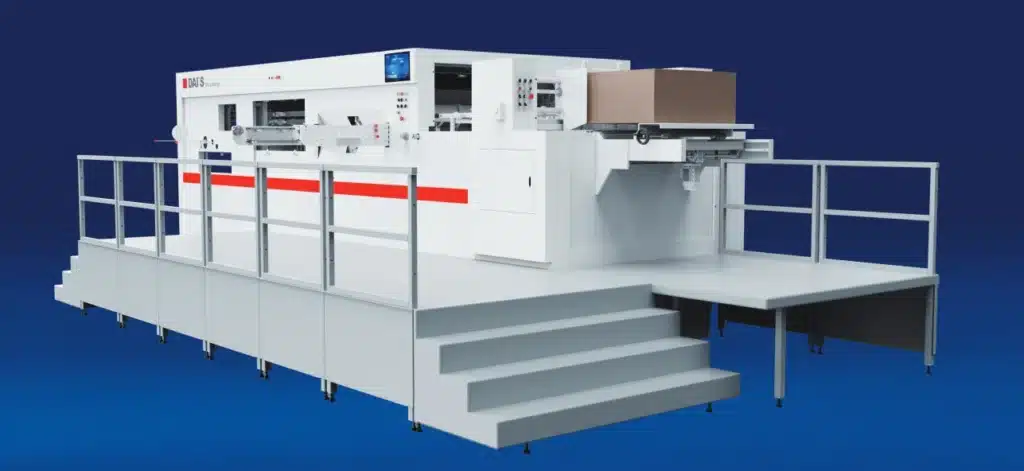Automatic feeding system of industrial die cutting machine for packaging production