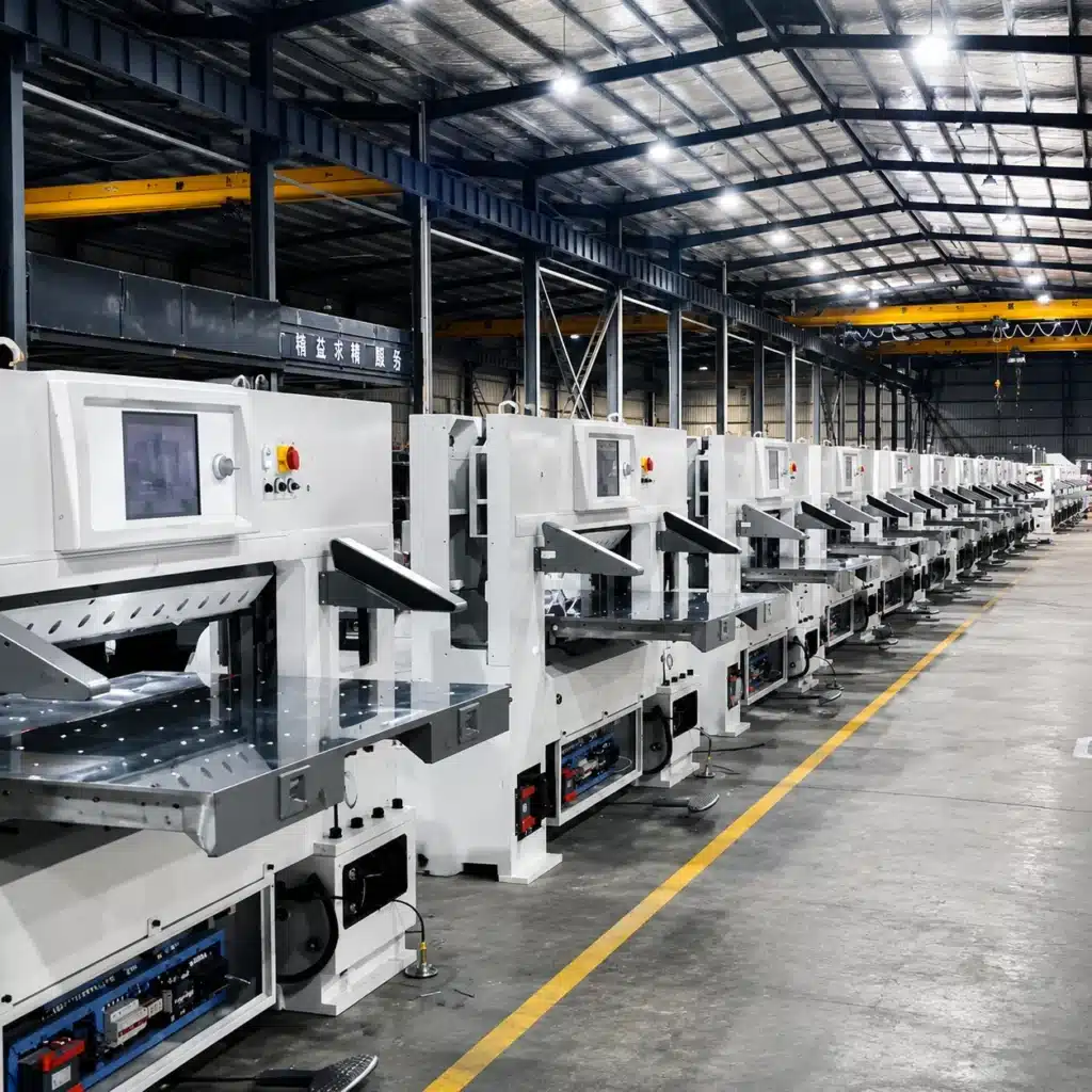 Automatic paper cutting machine production line in a professional printing machinery factory