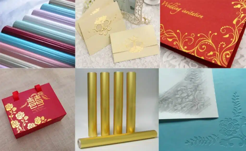 Hot foil stamping applications for packaging boxes, cards, labels and specialty paper
