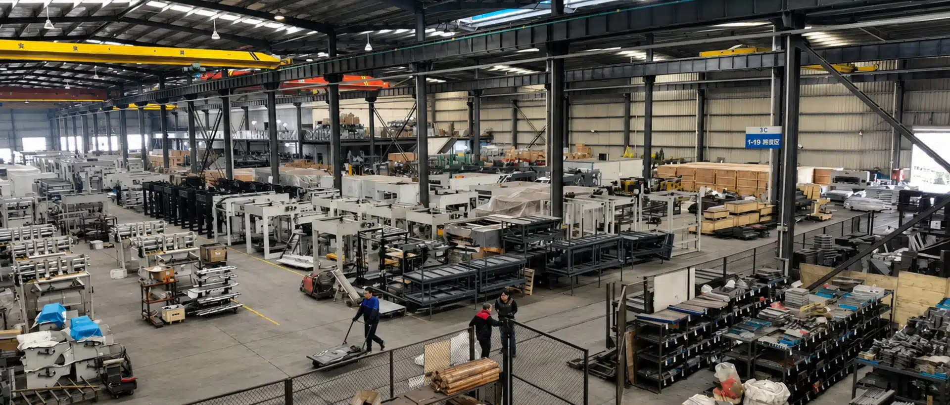 DAIS D1060S automatic die-cutting machines under batch assembly in the factory workshop