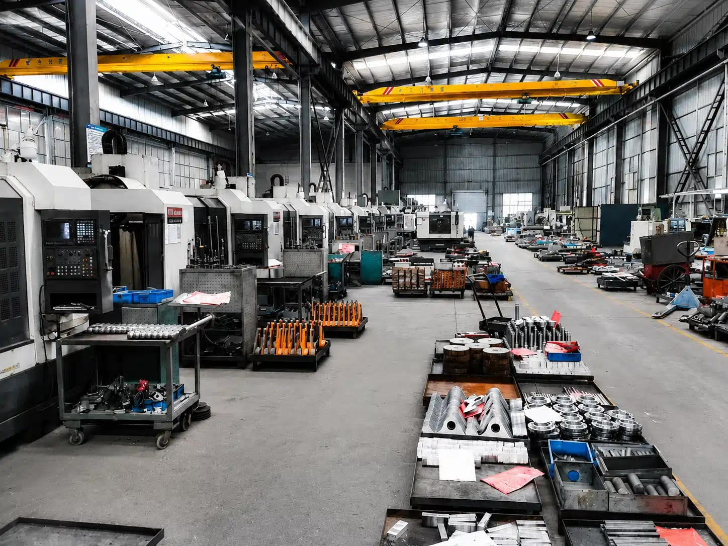 DAIS CNC machining workshop with precision equipment for printing machinery manufacturing