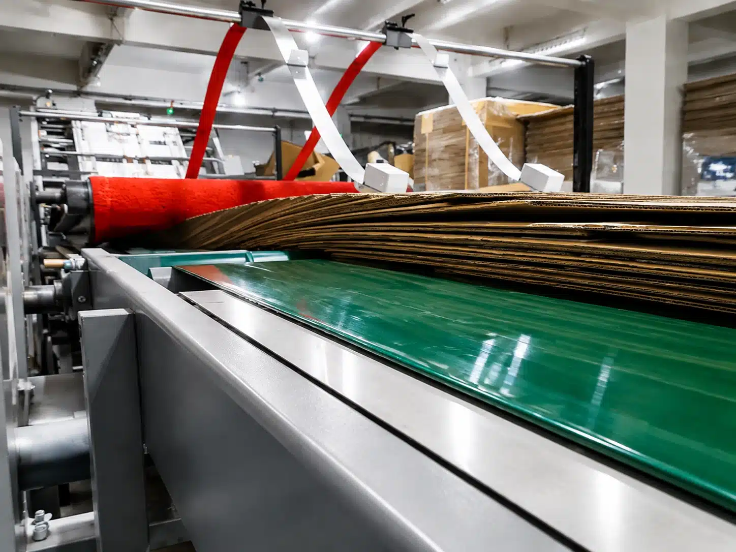 DS-1650SD automatic laminating machine application in corrugated packaging production factory