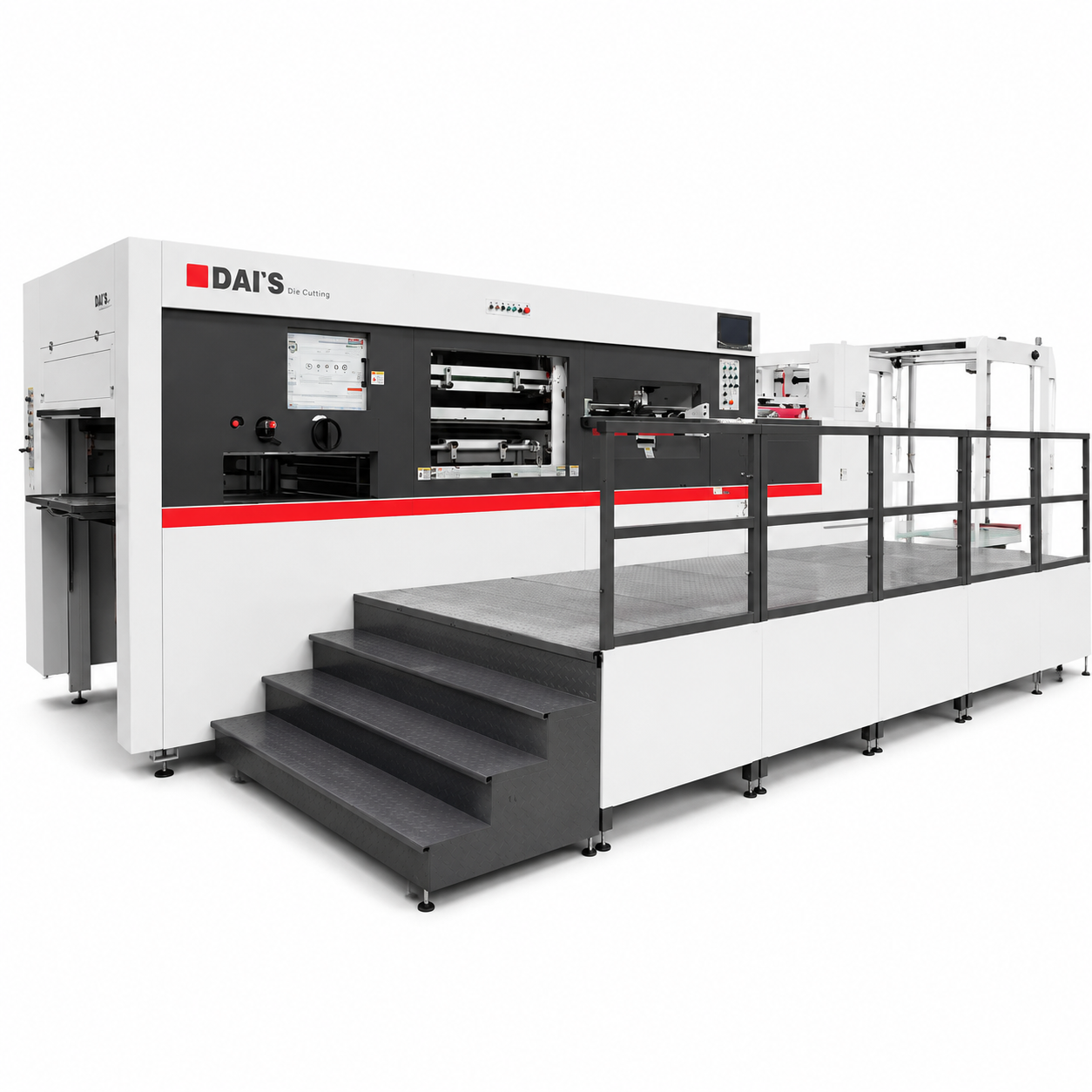 Comparison of 1060mm and 1300mm die cutting machine formats showing scale difference in industrial packaging production for sheet-size selection