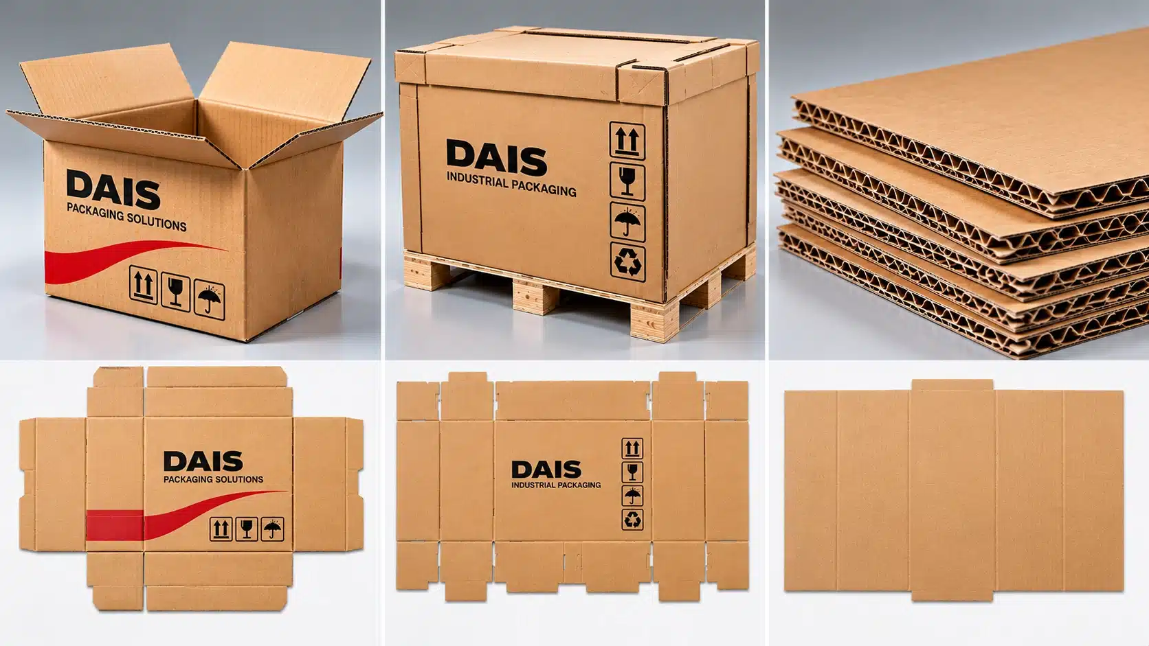 DAIS D1060SQ Die Cutting Machine Applications – Corrugated Boxes, Industrial Transport Packaging and Corrugated Cardboard Sheets